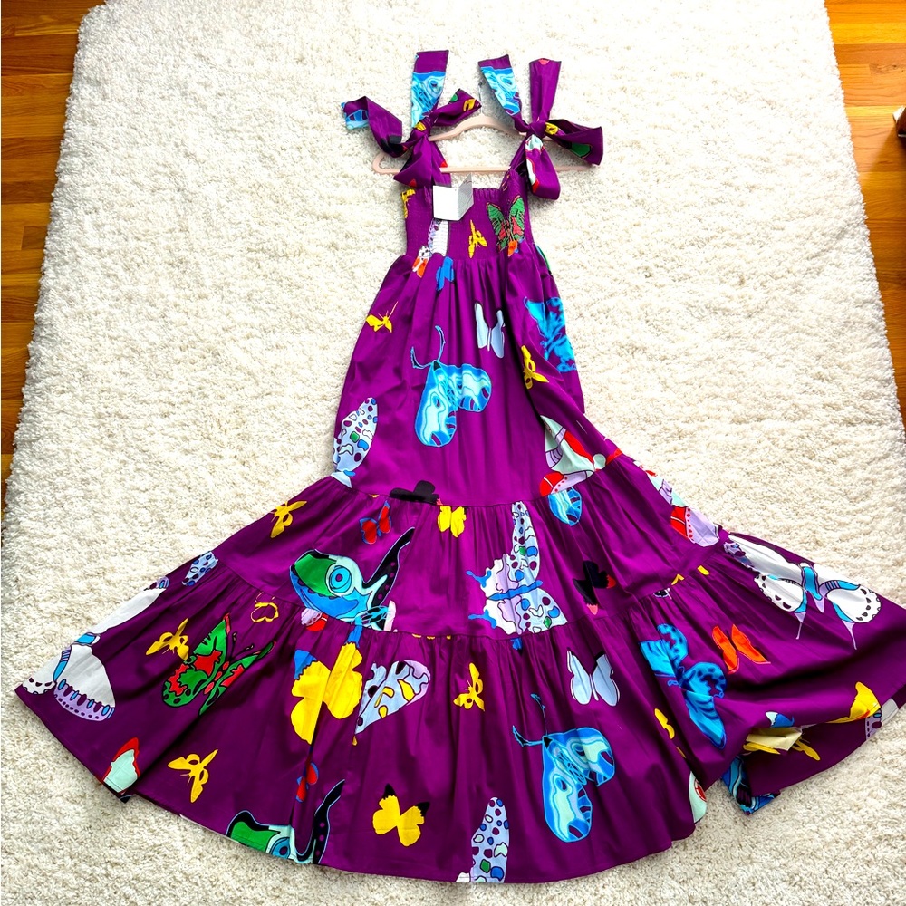 NWT Sheridan French Kelly Dress in Purple Butterflies, Size Small